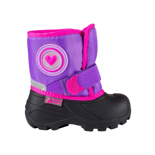 Toddler's Lighted Boot with Heart Graphic #color_purple