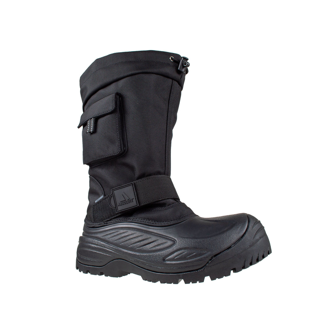 Men's Tall Pac Boot Black with Side Pocket #color_black