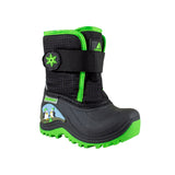 Toddler's Velcro WInter Boot with Penguin Graphic #color_lime