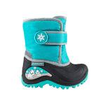 Toddler's Velcro WInter Boot with Polar Bear Graphic #color_aqua