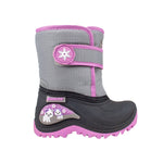 Toddler's Velcro , Lighted Boot with Polar Bear Graphic #color_pink