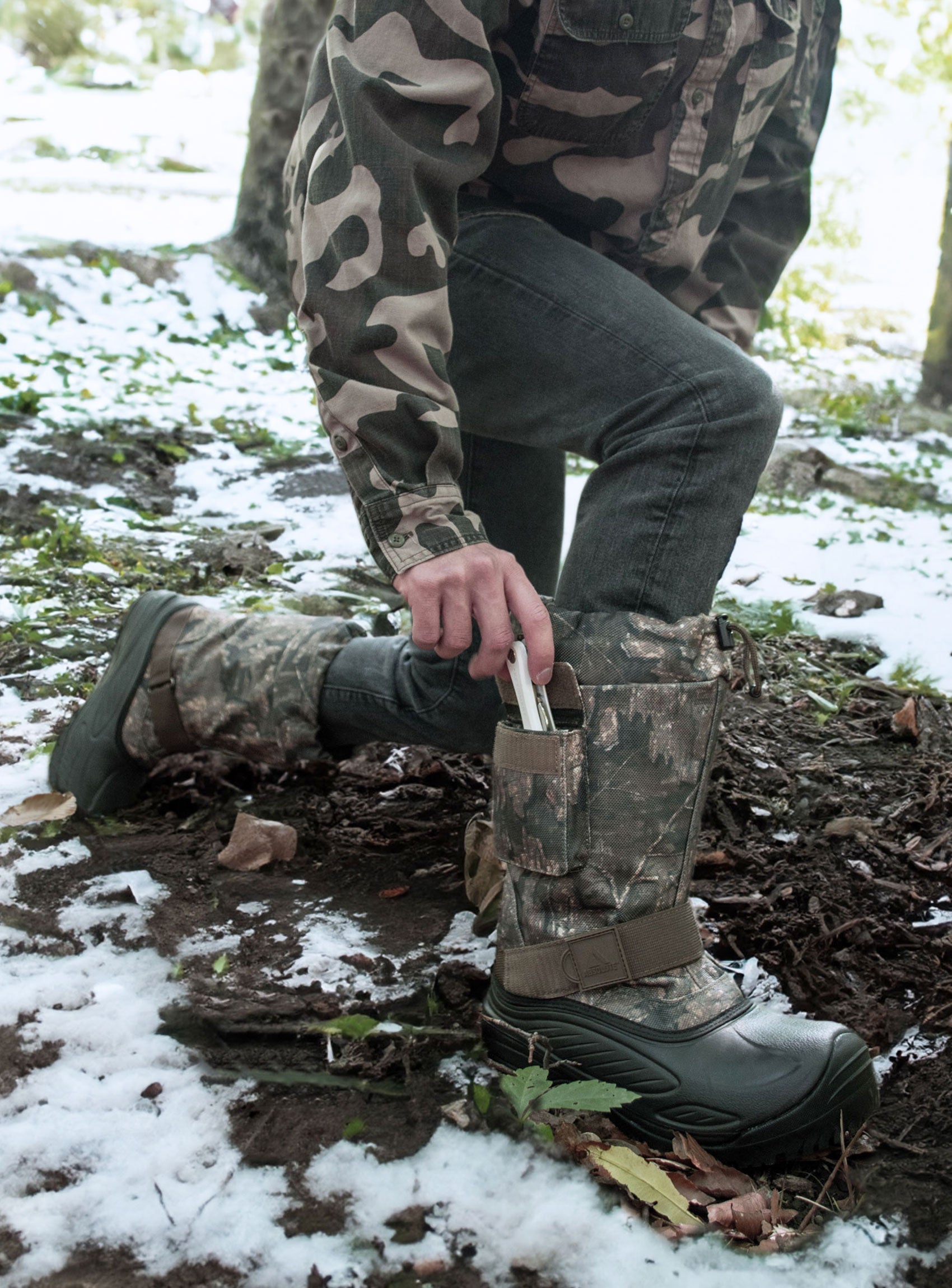 Camo snow boots sale